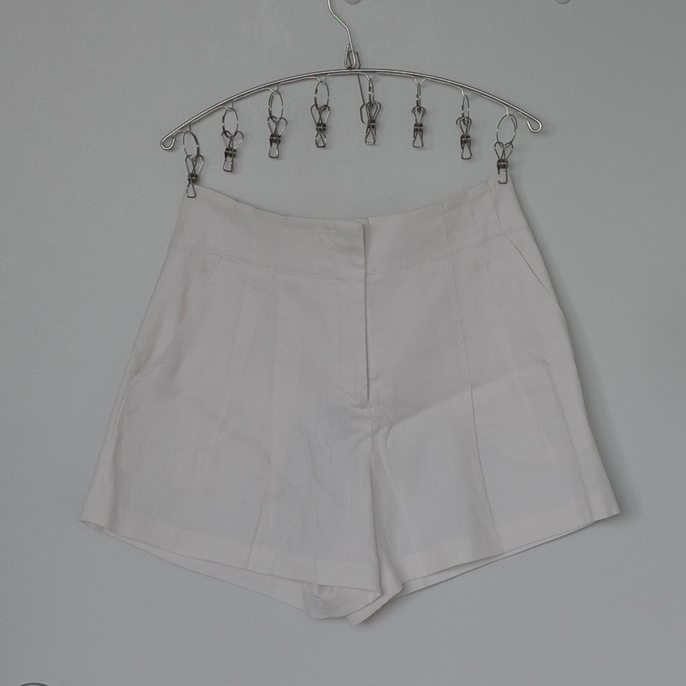 A.L.C.White High Waist Shorts